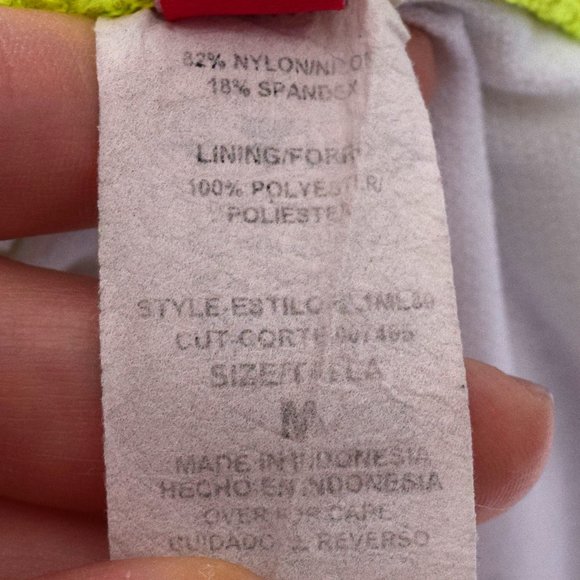 2/$20 Electric Bight Yellow Ruffled Triangle Tie-up Bikini Top - Picture 5 of 5